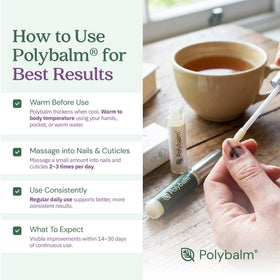 Polybalm Clinically Proven Nail Care: doctor-developed formula supports brittle nails.