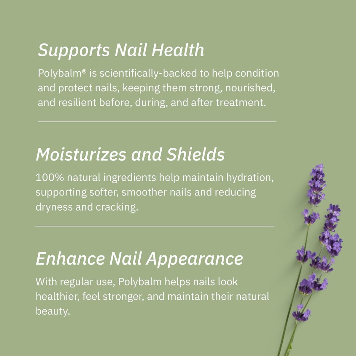 Polybalm How-To-Use: warm and apply daily for best results.