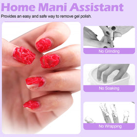 Polynude applying remover on nail for simple, fast use