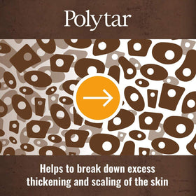 Polytar label closeup reveals usage guidance for safe, daily cleansing.