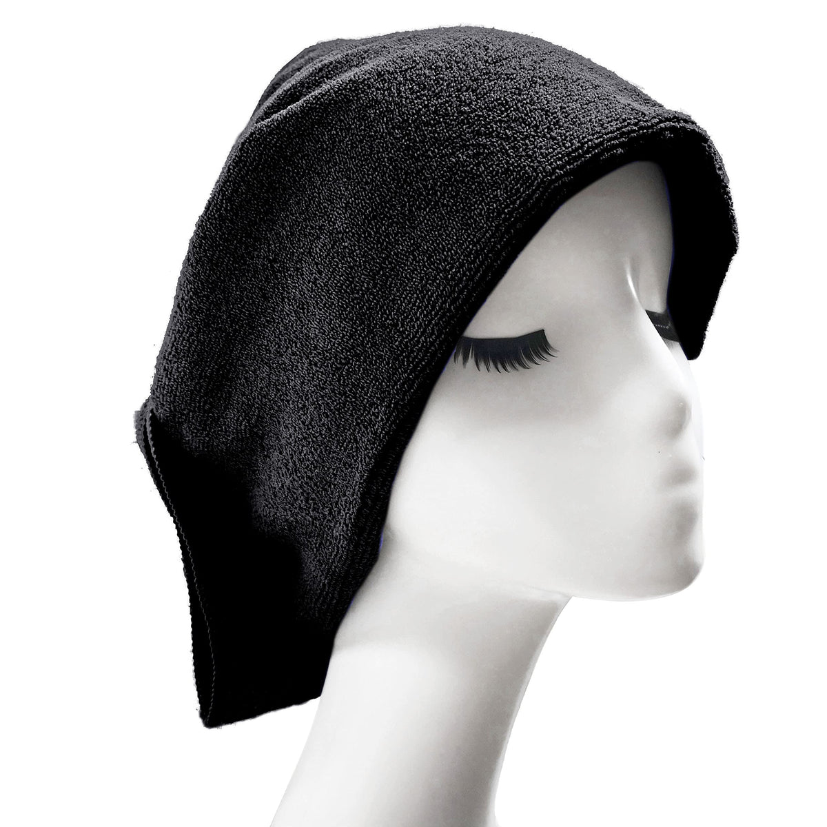 POLYTE dual-pile microfiber towel plush and lint-free drying for thick hair