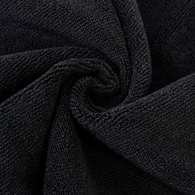 POLYTE 16x29 black towel supports fast drying and odor control between uses