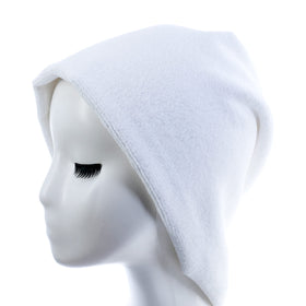 POLYTE professional microfiber hair towel folded display showing large surface area