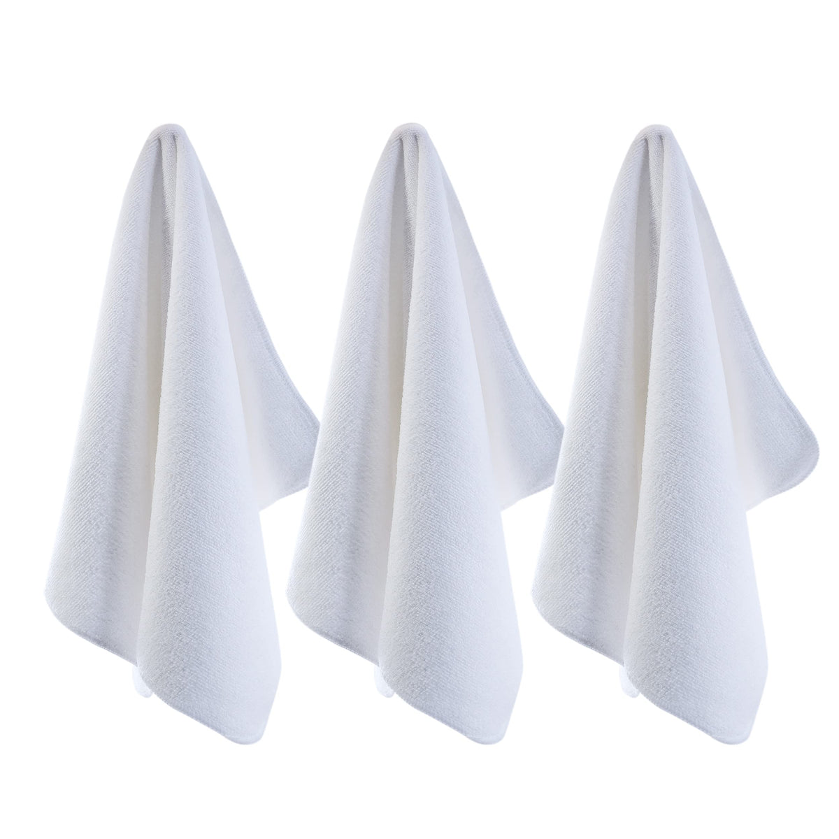 POLYTE professional microfiber hair towel in use for efficient hair drying