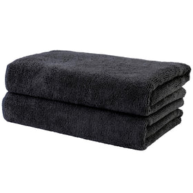 POLYTE Professional Quick Dry Towel folded for ultra-absorbent hair drying.