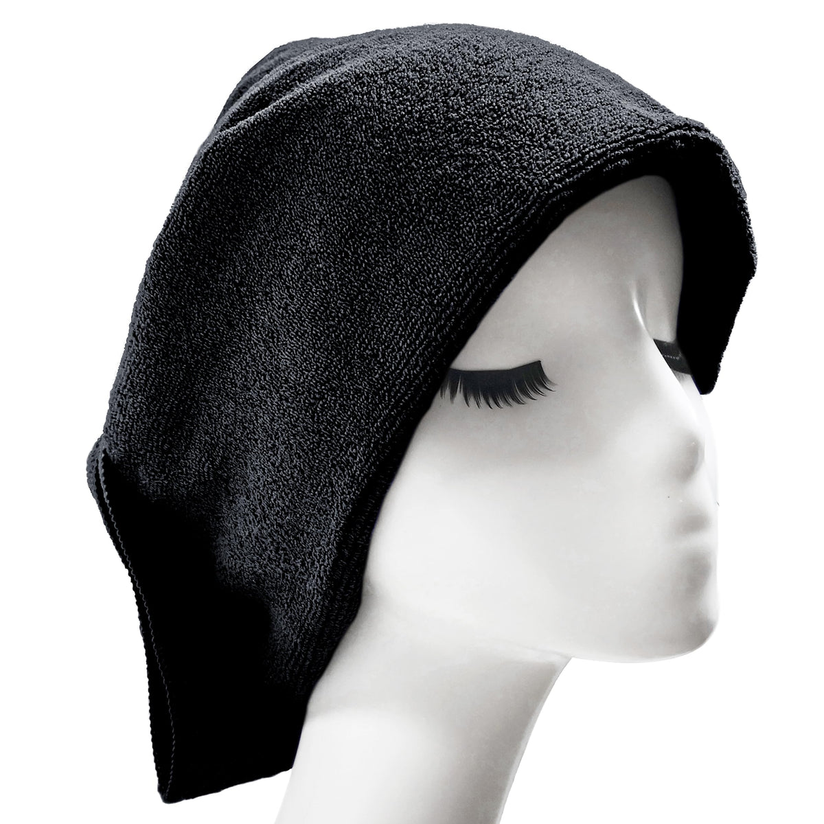 POLYTE microfiber towel on rack showing plush salon-ready drying.