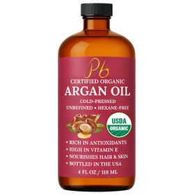 Pomberries Argan Oil bottle with dropper for precise, mess-free application.