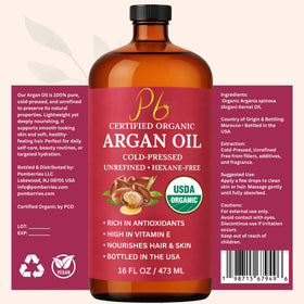 Pomberries Argan Oil provides lightweight, non-greasy absorption for face and body.