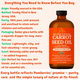Pomberries Carrot Seed Oil spa routine promotes gentle nourishment.