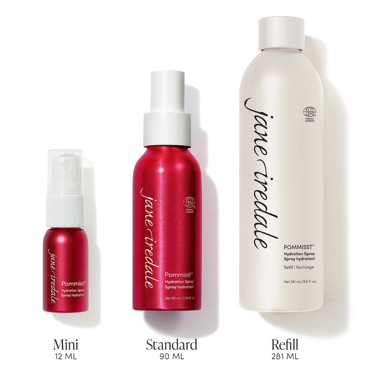 Pommisst Mini packaging close-up highlighting compact travel size.
