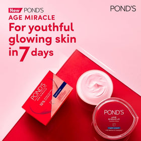 POND'S Age Miracle texture melts into skin during nighttime routine.