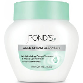 Pond's Cold Cream Cleanser bottle pour for easy makeup removal and moisturized skin.
