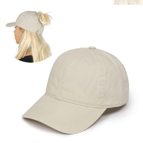 PONYFLO Vintage Wash hat front view highlights soft cotton and casual style.