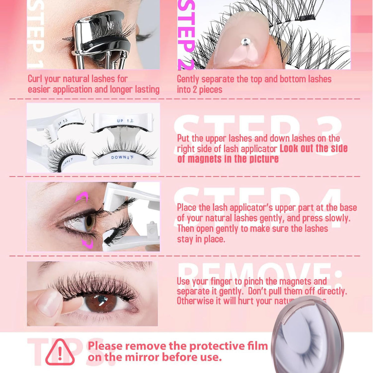 Pooljoy Hunnyfit durable magnets maintain lash position during daily activities.