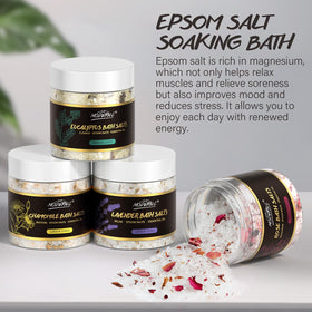 POP MODERN.C rose bath salt jar for moisturizing feel and skin softness.