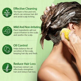 POP MODERN.C Rosemary Conditioner Bar cream nourishes and smooths hair.