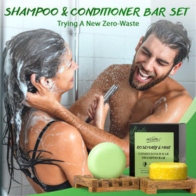 POP MODERN.C Rosemary hair care set display highlights sustainable routine.