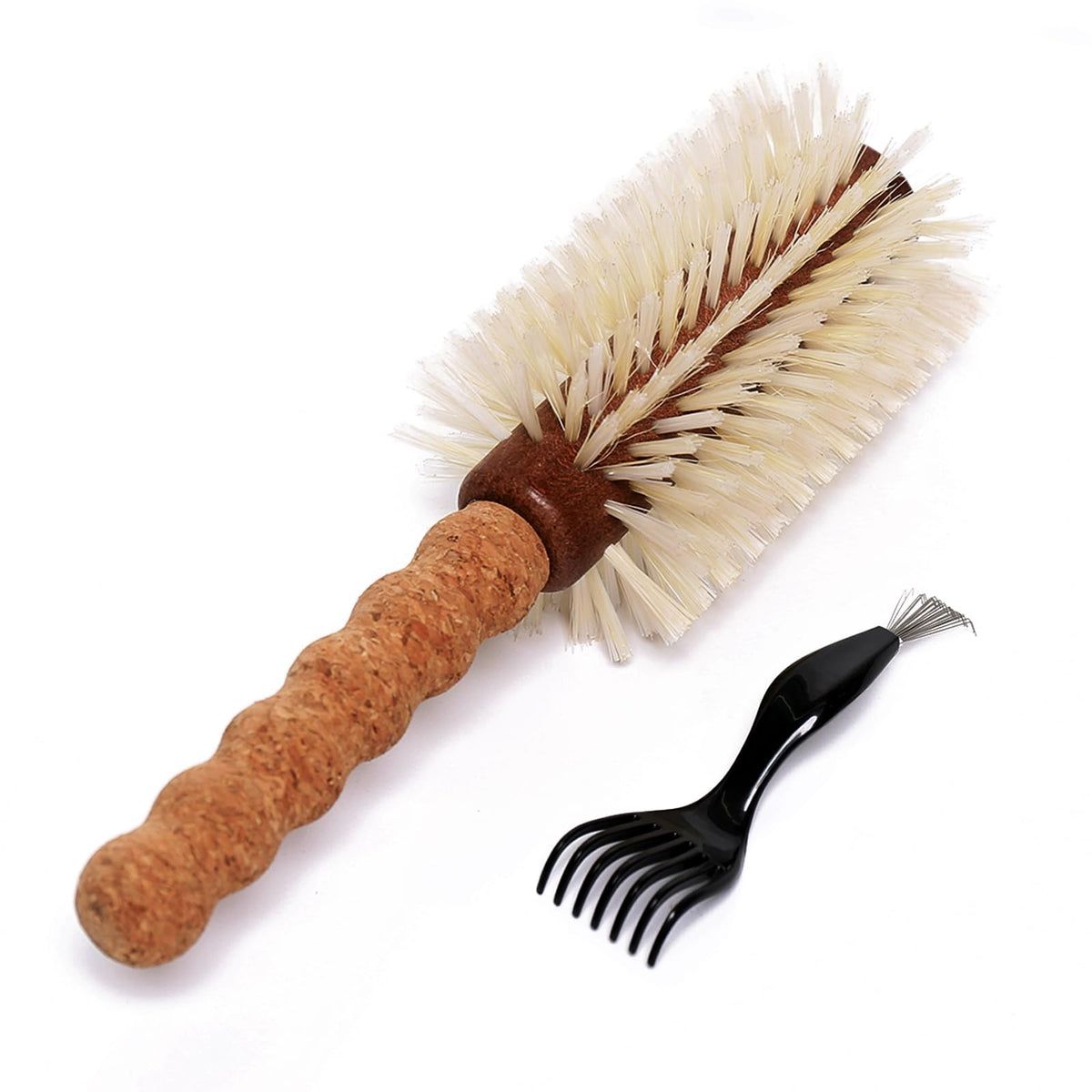 Popcode boar-bristle round brush with large barrel for fast, voluminous blowouts and shine