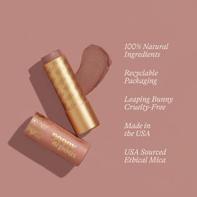 Poppy & Pout cardboard tube packaging highlights eco-friendly design.