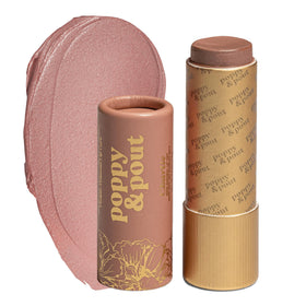 Poppy & Pout Charlie lip tint during application for natural, buildable color.