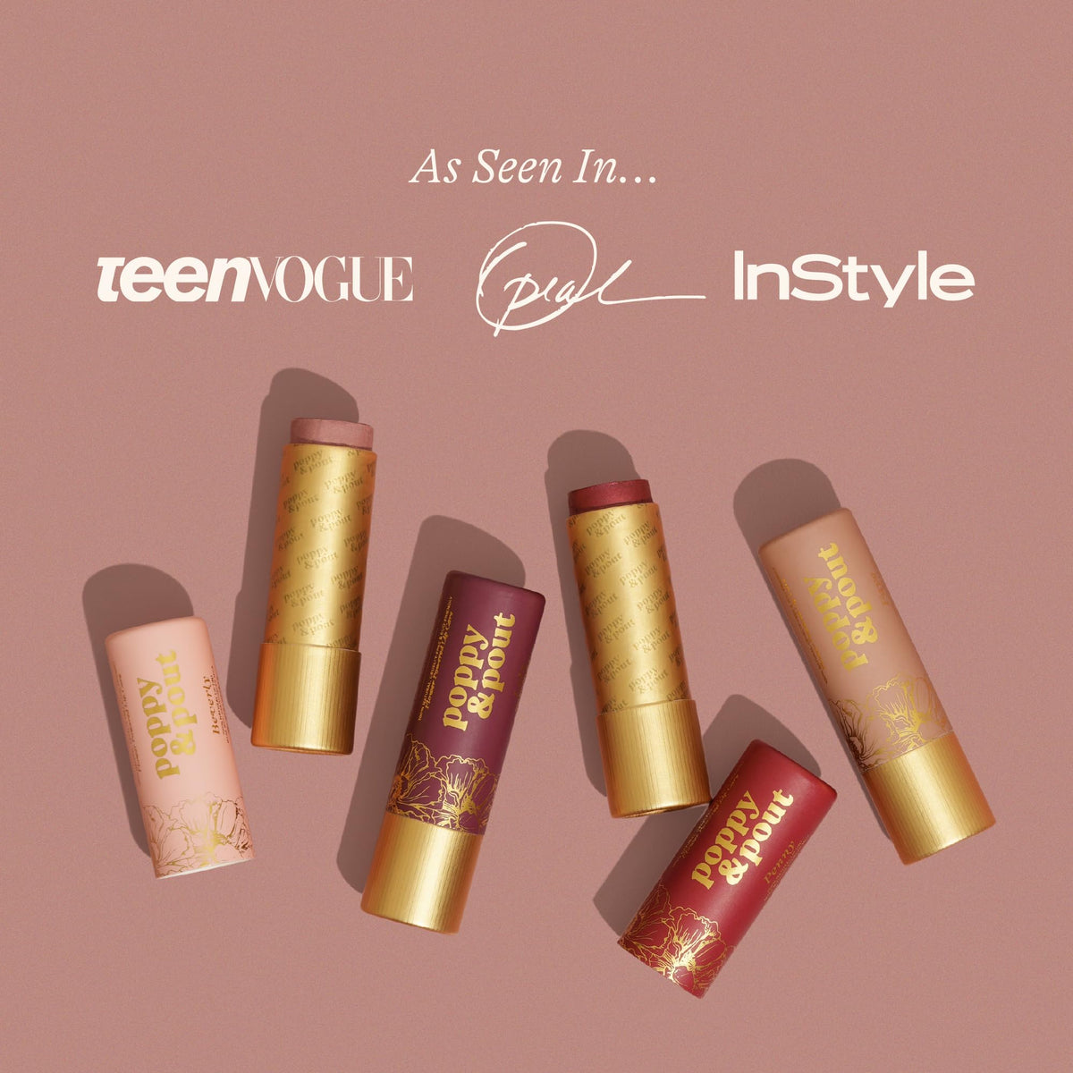 Cruelty-free packaging for Poppy & Pout Lola lip tint