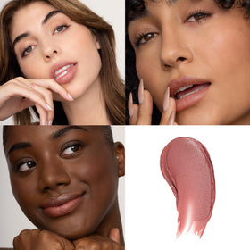 Poppy & Pout Roxie tint applied on lips for a sheer, customizable finish