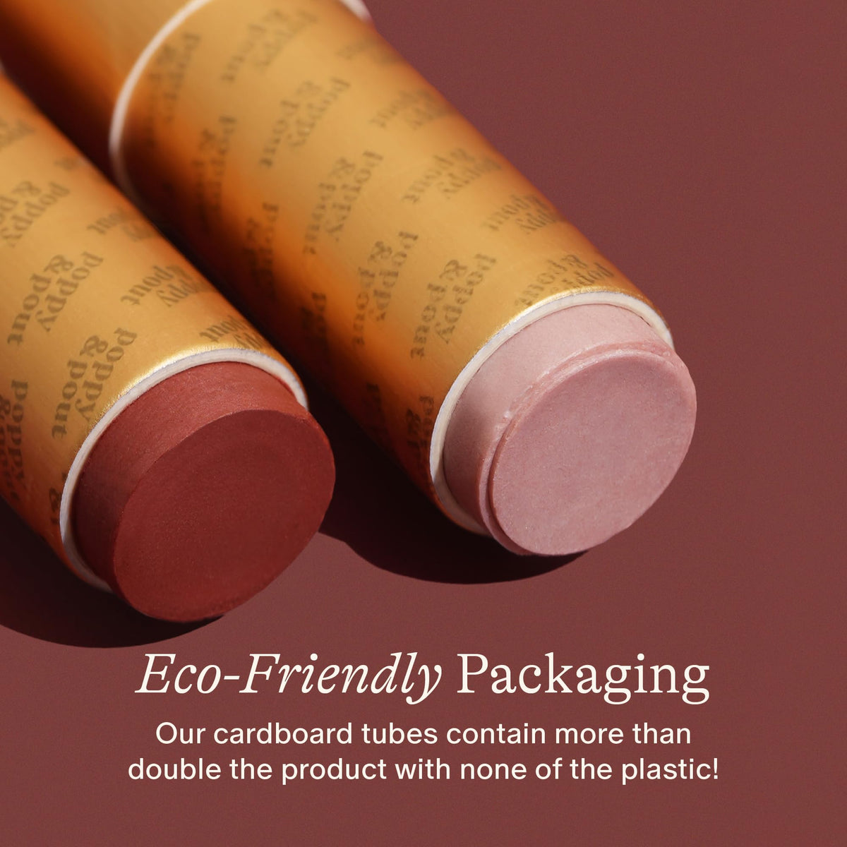 Poppy & Pout vitamin E coconut oil provide nourishing moisture for lips.