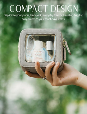 Popvibe Bag interior organized with lip balms, cords, and small items