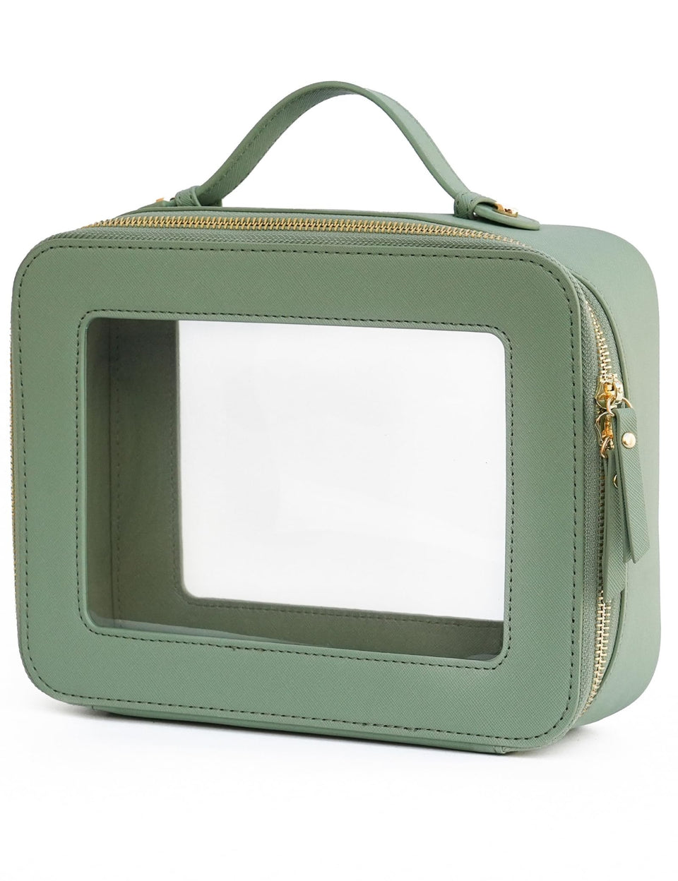 Popvibe Clear Makeup Bag with transparent panel for quick access on the go