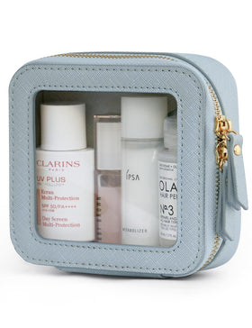 Popvibe Clear Makeup Bag with transparent panel for quick access to essentials