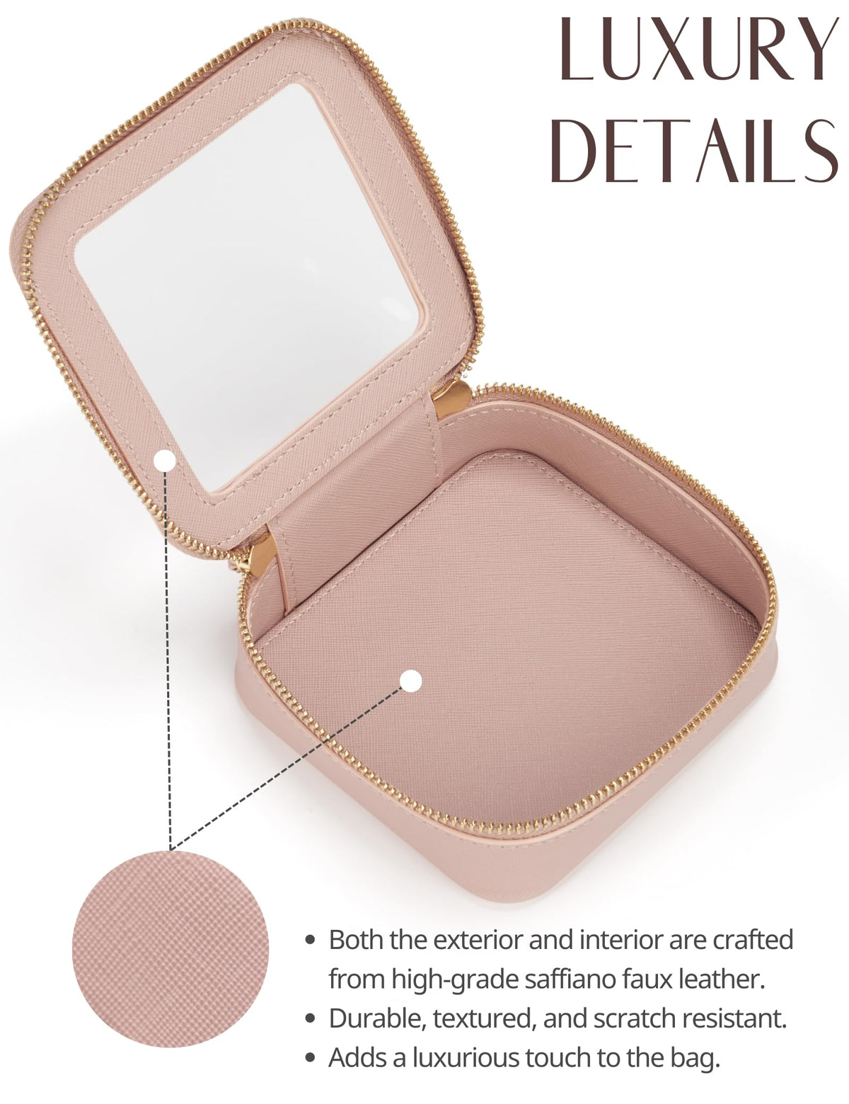 Popvibe Clear Makeup Case mini size ideal for tote essentials.