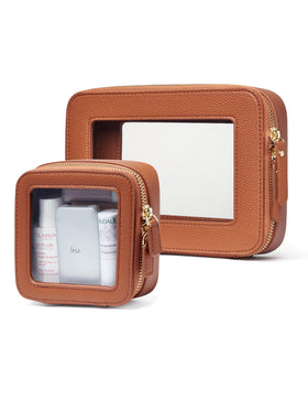 Popvibe clear makeup case mini with see-through design for quick access.
