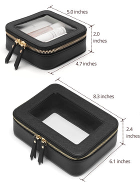 Popvibe clear makeup case visibility panel demonstrates quick access to essentials