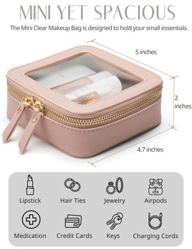 Popvibe Clear Makeup Case waterproof material protects contents during travel.