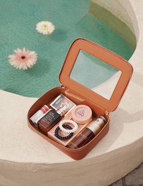 Popvibe clear material and faux leather for durable daily use.