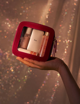 Popvibe Compact mini-size bag fits lip balms, jewelry, and cords.