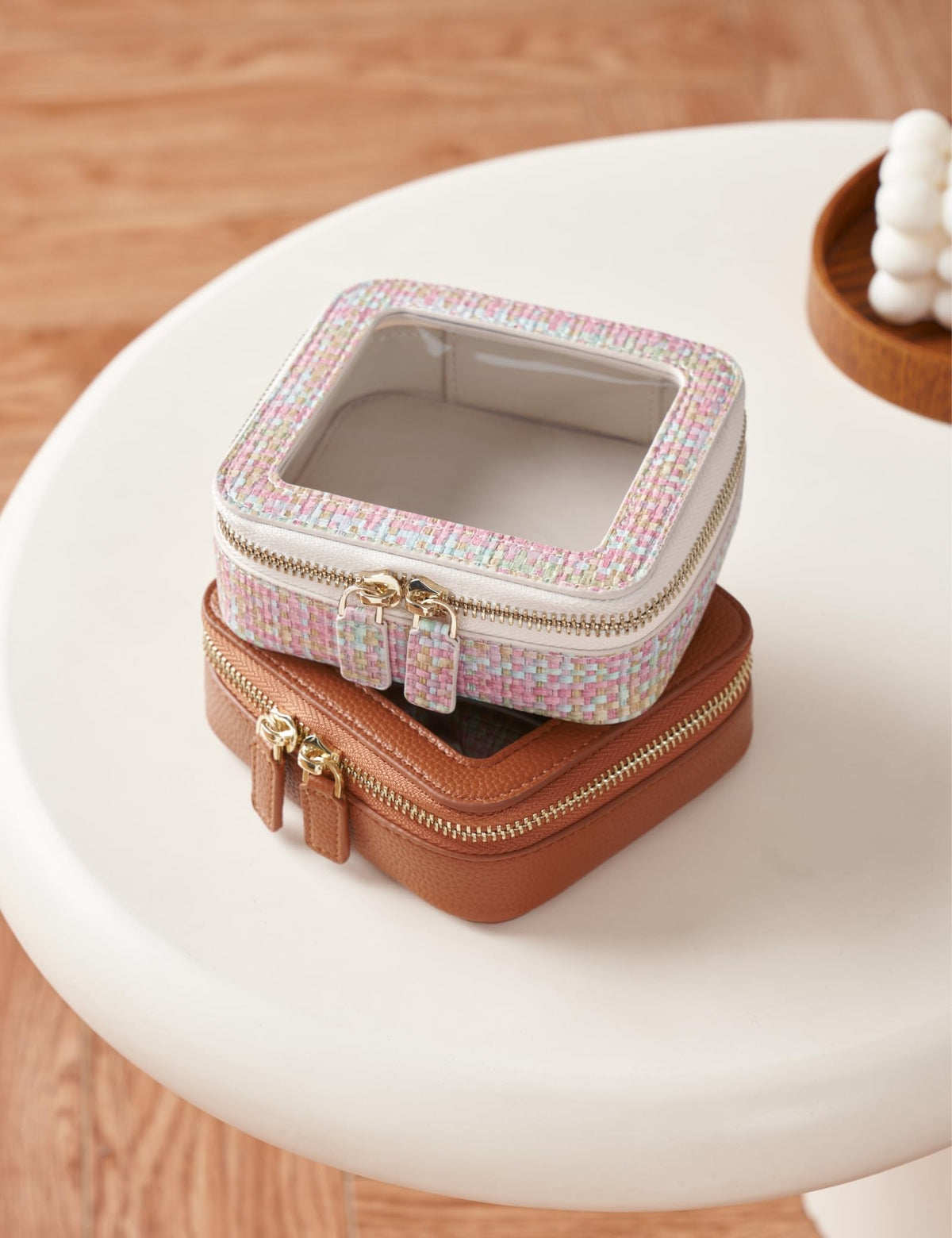Popvibe compact travel bag fits into a purse or tote for easy carrying.