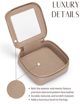 Popvibe gold-tone hardware adds a luxe touch to the cosmetic bag.