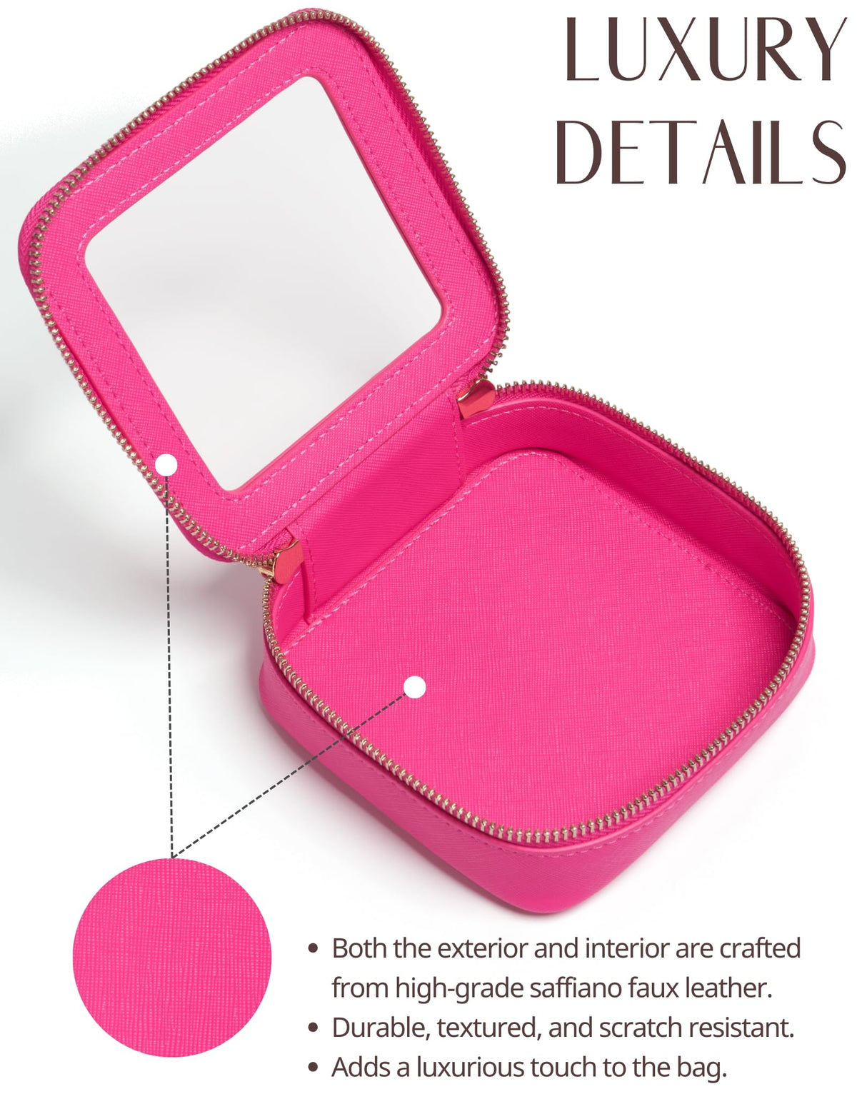 Popvibe zipper-secured case designed to hold lip balms, cords, and small essentials.