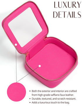 Popvibe zipper-secured case designed to hold lip balms, cords, and small essentials.