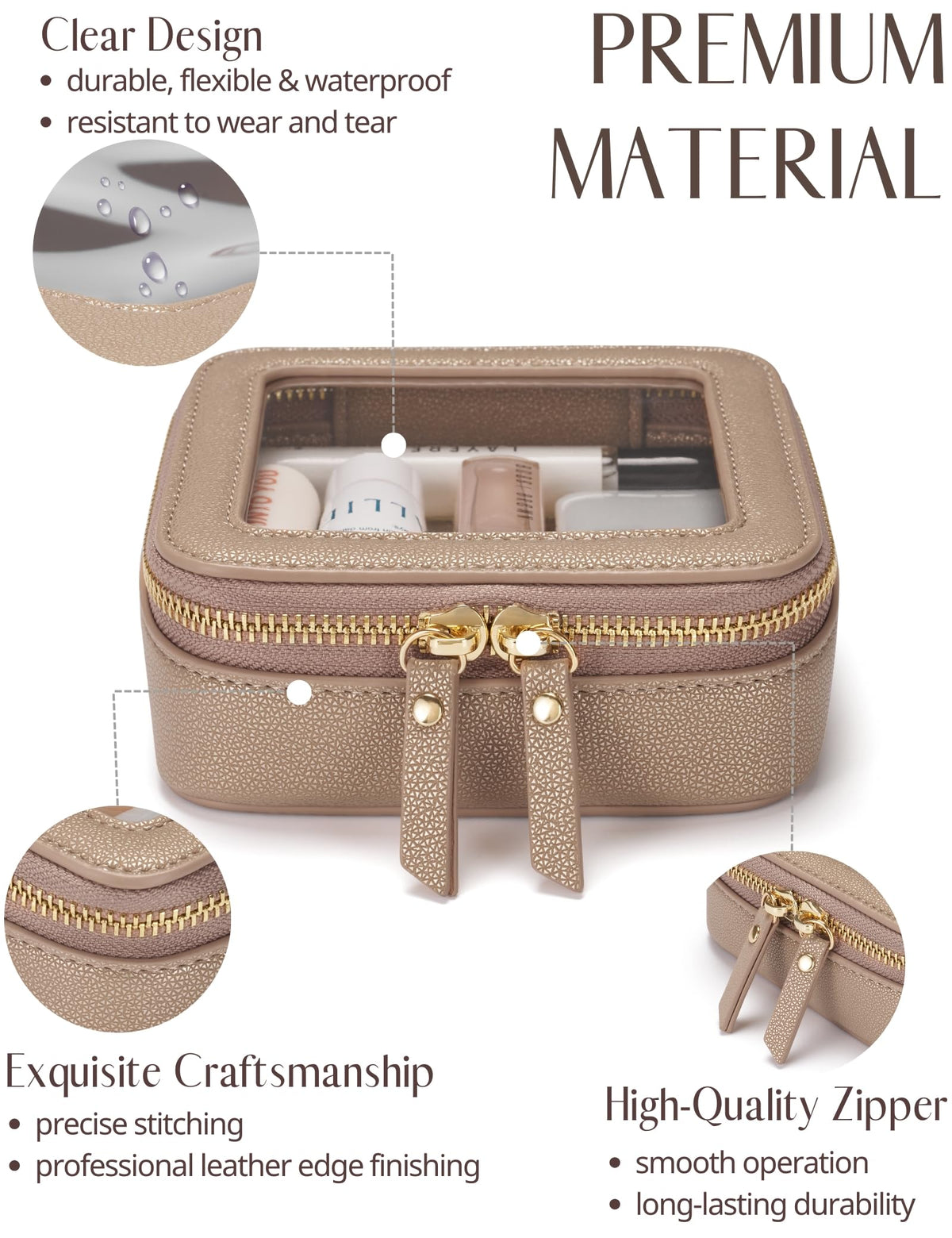 Popvibe premium diamond-pattern faux leather exterior and interior durability.