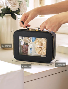 Popvibe premium saffiano faux leather exterior resists scratches and cleans easily.