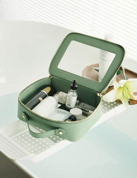 Popvibe Saffiano faux leather exterior resists scratches and stays chic