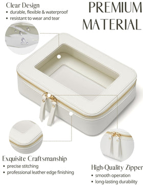 Popvibe saffiano faux leather exterior offers durable, easy-to-clean protection.