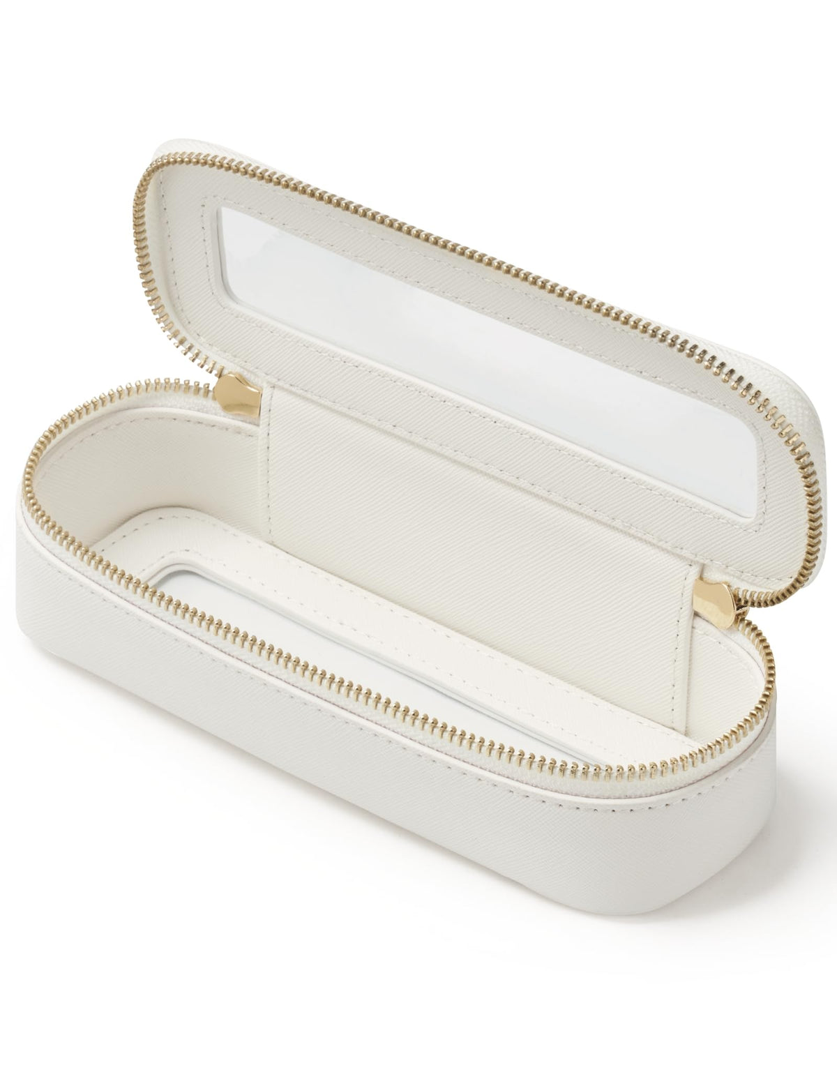 Popvibe Slim Makeup Bag with Clear Panel for quick item visibility and access.