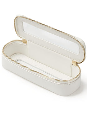 Popvibe Slim Makeup Bag with Clear Panel for quick item visibility and access.