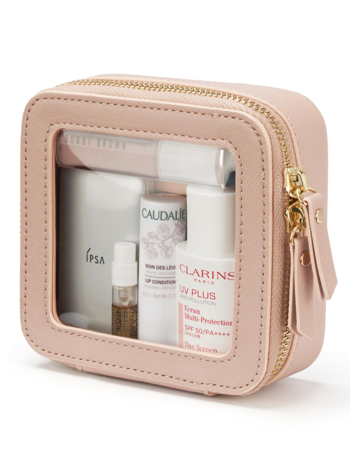 Popvibe small makeup bag with clear panel for quick access.