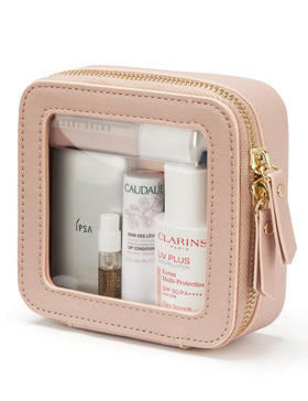 Popvibe small makeup bag with clear panel for quick access.