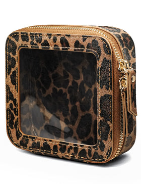 Popvibe small makeup bag daily use size fits lip balms and cords.