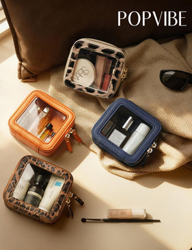 Popvibe small makeup bag purse-friendly compact design fits in totes.
